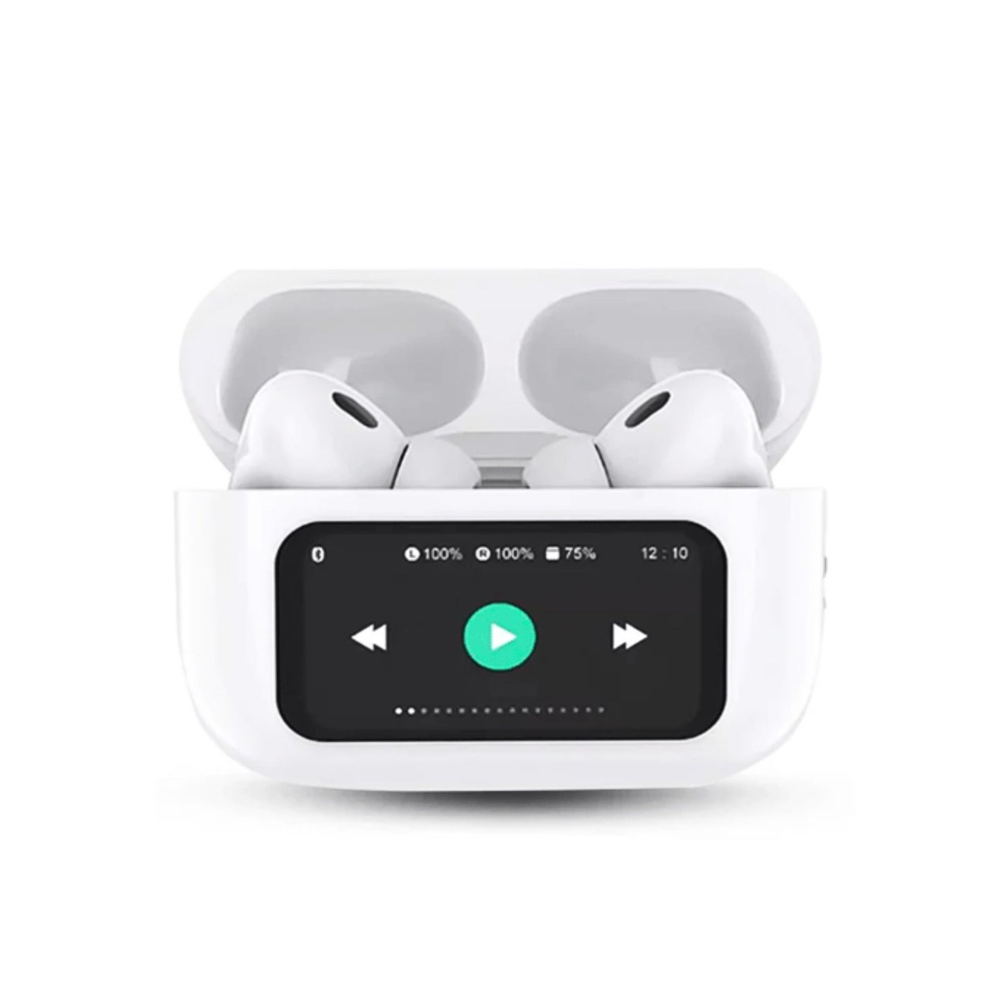 White Wireless Airpods with Touch screen