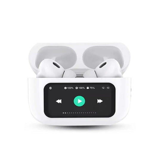 White Wireless Airpods with Touch screen